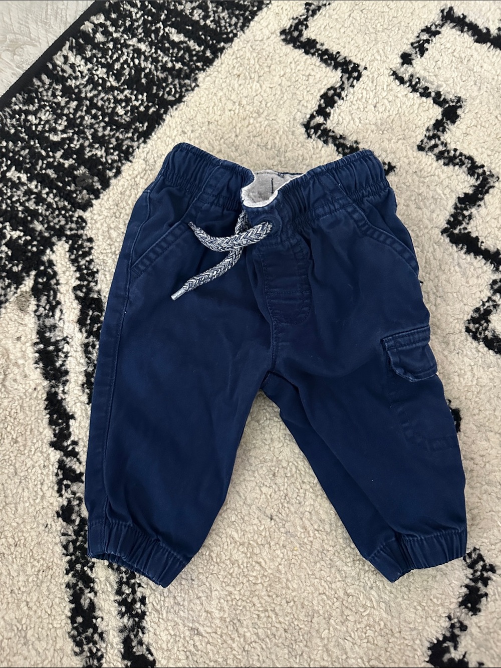 Carter's Navy Blue Jogger Cargo Pants with Drawstring